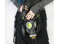 Designer unisex Gas mask bag black