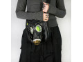 Designer unisex Gas mask bag black