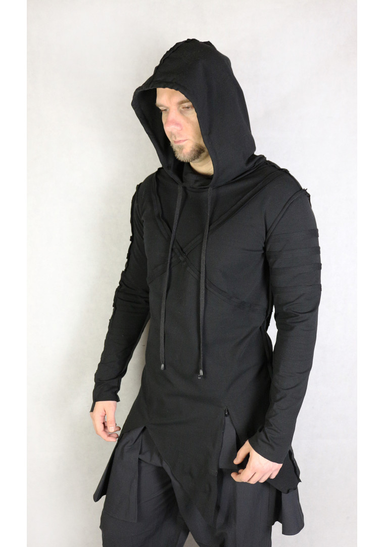 Buy designer unisex Assassin hoodie cross black