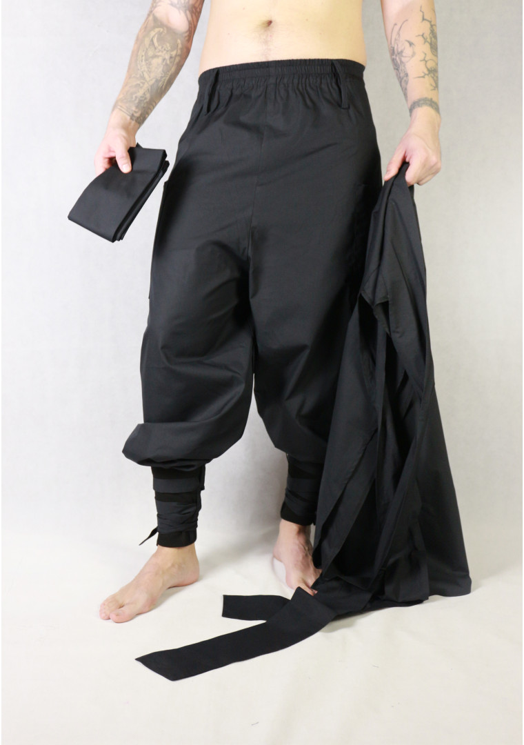 Black 'Samurai' Pants by Punk Rave • the dark store™